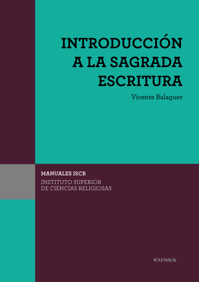 Iscr Introduccion a la Sagrada Escritura-Balaguer Beltrán Vicente