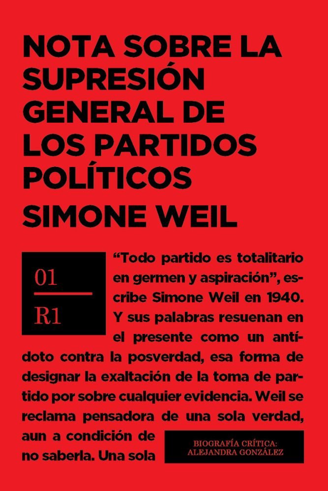 Nota sobre la Supresion General de los Partidos Politicos-Weil Simone