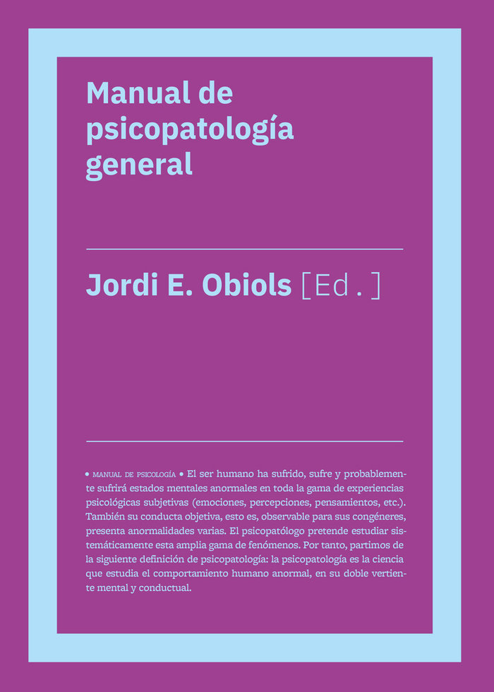 Manual de Psicopatologia General Ne-Obiols (ed.) Jordi