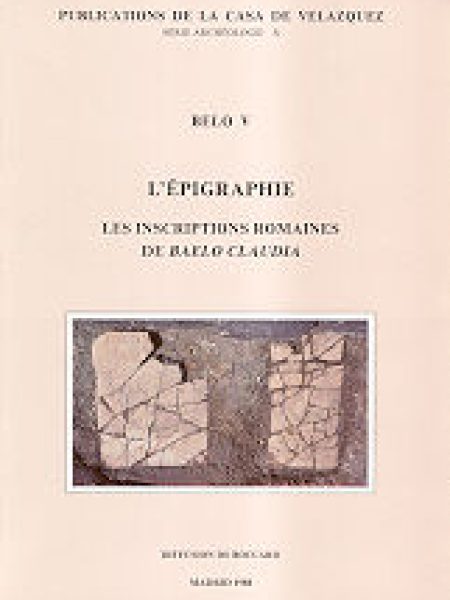 Belo V. L'epigraphie-Bonneville Jean-nöel