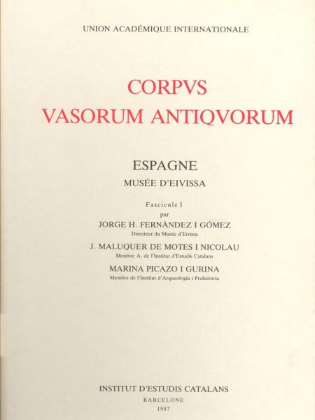 Corpus Vasorum Antiquorum. Espagne. Musee D'eivissa-