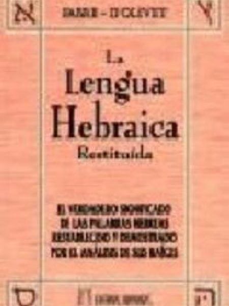 Lengua Hebraica Restituida T.i-Fabre-d´olivet