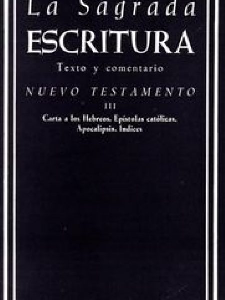 Sagrada Escritura. Nuevo Testamento. Iii: Carta a los Hebreo-Profesores de la Compañía de Jesús